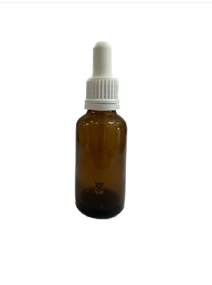 Frasco Topacio 30 ml con Cuentagotas Blanco DIN18