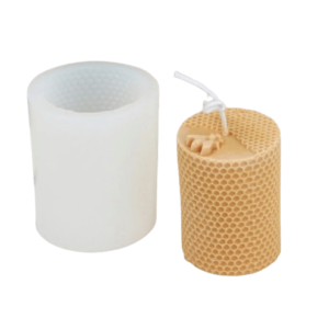 Molde silicona para Velas de Cera de Abeja - Redondo de Celdillas