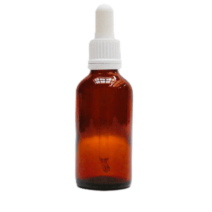 Frasco Topacio 50 ml con Cuentagotas Blanco DIN18
