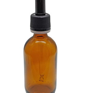 Frasco topacio 50 ml con Cuentagotas Negro DIN18