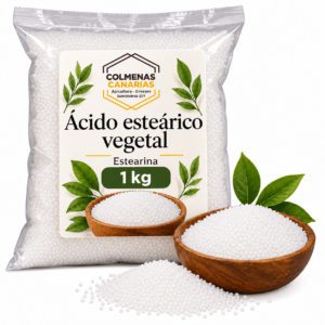 Ácido esteárico vegetal 1 kg, estearina