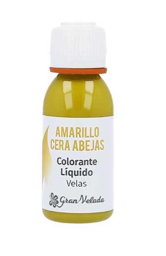 Colorante liquido velas amarillo cera de abejas