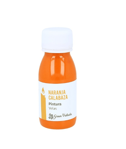 Pintura naranja calabaza para velas
