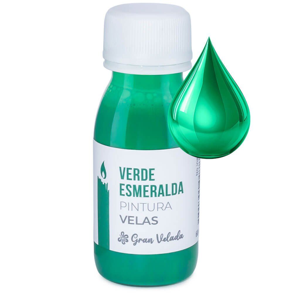 Pintura verde esmeralda para velas