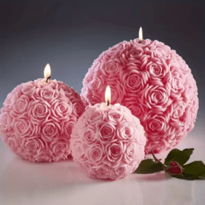 Molde silicona para Velas Bola de Rosas