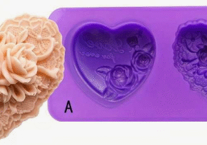 Molde Silicona Jabones Doble Corazón