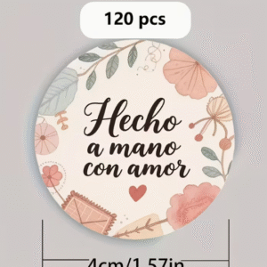 Pegatinas Hecho a Mano 120 unidades