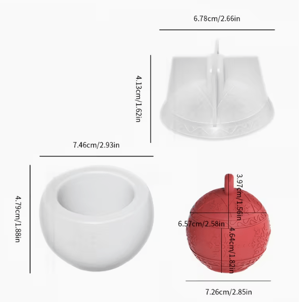 Molde de Silicona Fanal Bola de Navidad modelo 2