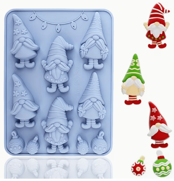 Molde de Silicona Gnomos de Navidad