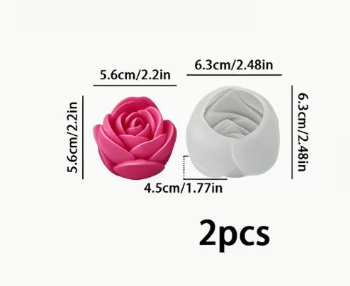 Molde de Silicona Doble Rosa