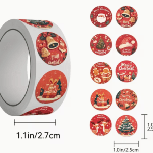 Pegatinas Navidad Rollo 500 unidades modelo 3