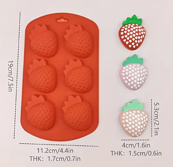 Molde de Silicona Fresas Six