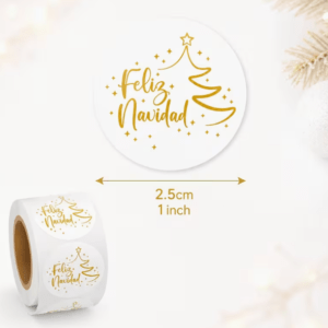 Pegatinas de Feliz Navidad 500 unidades