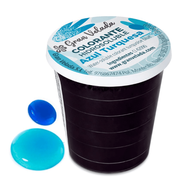 Colorante turquesa hidrosoluble en polvo 30cc