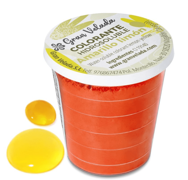 Colorante amarillo limón hidrosoluble en polvo