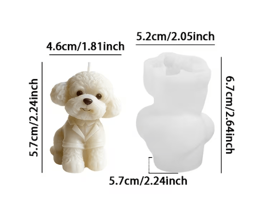 Molde de Silicona Perro modelo 1