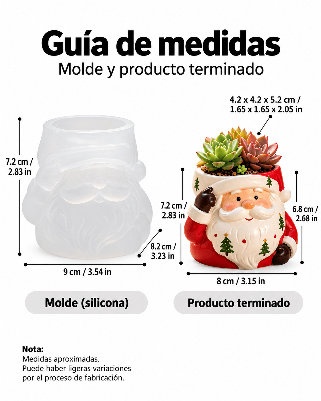 Fanal Jarrón Papa Noel