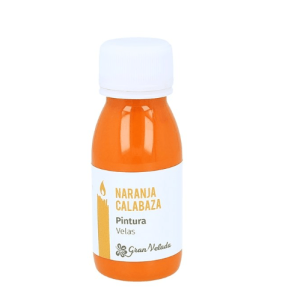 Pintura naranja calabaza para velas