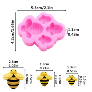 Molde silicona para Velas Mini Abejas