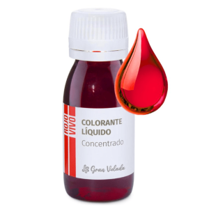Colorante Concentrado Líquido Rojo Vivo 100 ml