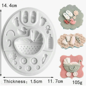 Molde de Silicona Mezcla de Bebes modelo 2