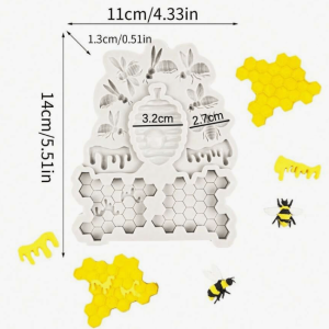 Molde de Silicona Abejas modelo 2