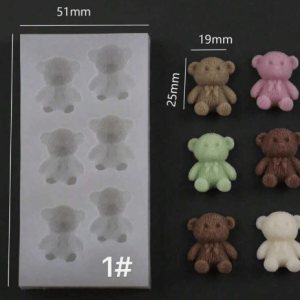 Molde de Silicona Ositos modelo 2