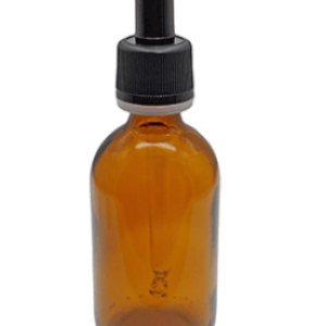 Frasco topacio 50 ml con Cuentagotas Negro DIN18