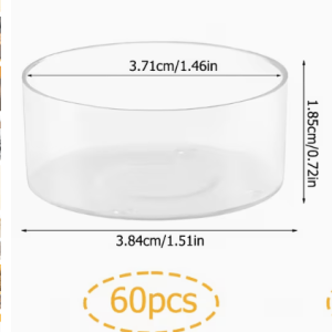 Soporte de plástico Velas de Té 60 unidades.