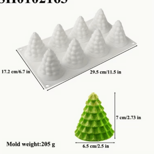 Molde de Silicona 8 Árboles de Navidad