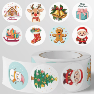Pegatinas Navidad Rollo 500 unidades modelo 2