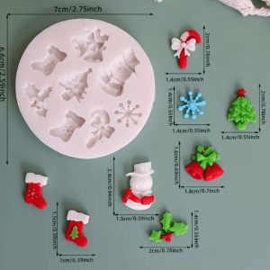 Molde de Silicona Figuritas Navidad