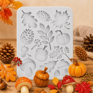 Molde de Silicona Hojas de Otoño modelo 3