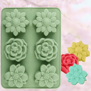Molde de Silicona Jabones Flores modelo 2