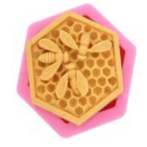 Molde silicona para Velas de Cera de Abeja - Hexágono Celdilla